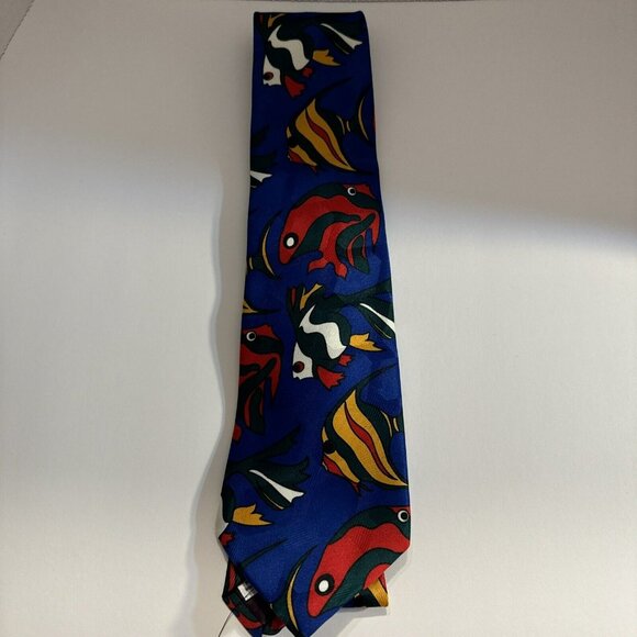 Rossetti Tropical Fish Made In USA 100% Polyester Necktie - Picture 1 of 7